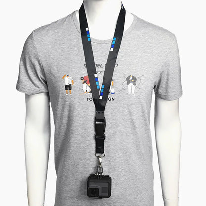 Sports Camera Neck Strap — Quick Release Lanyard for GoPro Hero 8–3 & SJCam