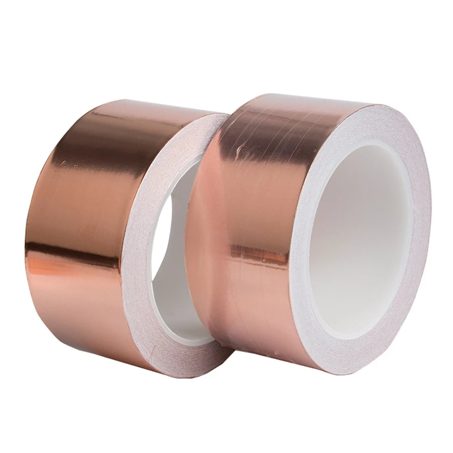 YX 10M Conductive Copper Foil Tape - Single-Sided EMI Shielding Anti-Static Adhesive Repair Tape
