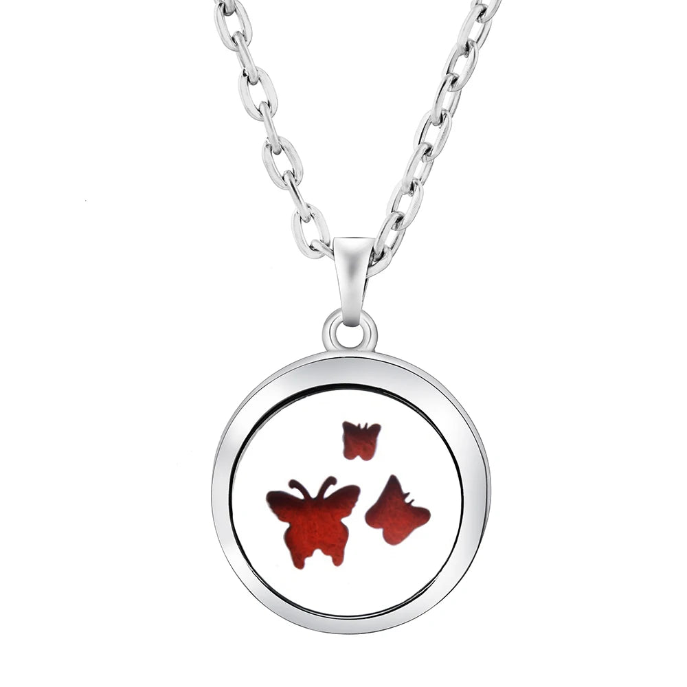 Stainless Steel Tree of Life Aromatherapy Necklace – Essential Oil Diffuser Pendant for Women