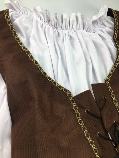 Pirates of the Caribbean Cosplay Costume – Adult Captain Jack Sparrow Outfit for Men & Women, Halloween Party