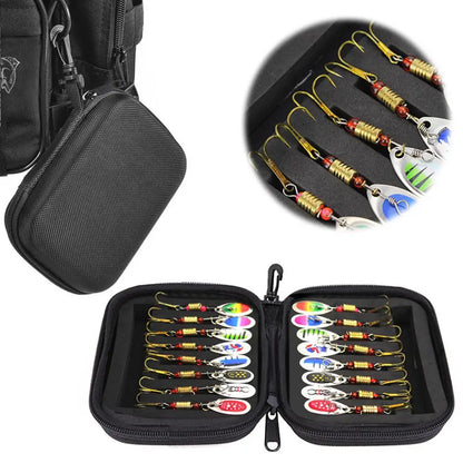 16pcs Metal Spoon Spinner Fishing Lure Set – Crankbaits & Wobblers for Pike, Artificial Bait Fishing Kit