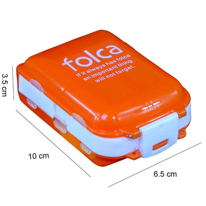 Folding Pill Case – Portable Medicine Organizer, Capsule & Tablet Storage Box, Empty Pillbox Container
