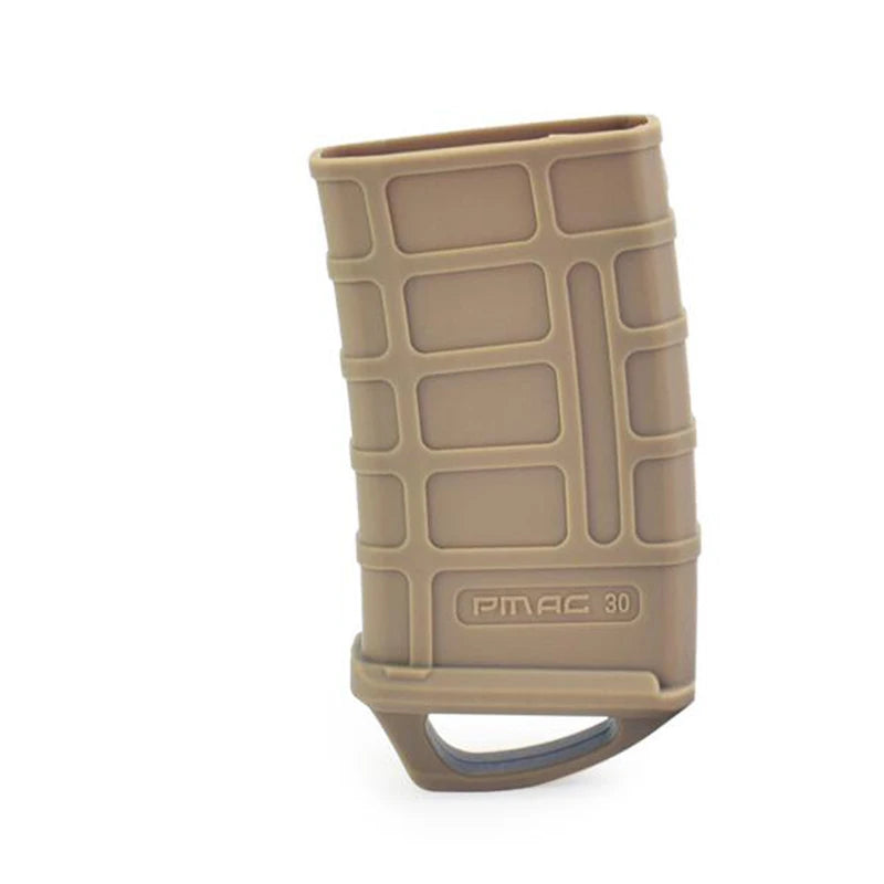 Tactical M4/M16 Fast Magazine Rubber Holster - 5.56 Mag Bag Sleeve Slip Cover for Gun Airsoft Cartridge, Hunting Accessories