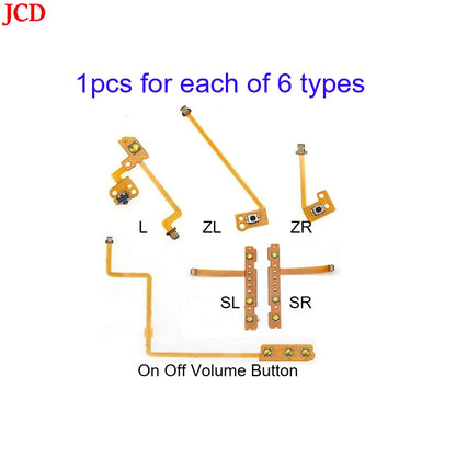JCD Left & Right Shoulder Trigger Buttons Flex Cable – ZL/ZR/L/SL Replacement for Nintendo Switch Console with Analog Joystick Tool