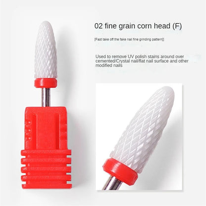 5Pcs Ceramic Milling Cutter Set - Electric Nail Drill Bits for Manicure, Gel Varnish Removal & Nail Care Tools