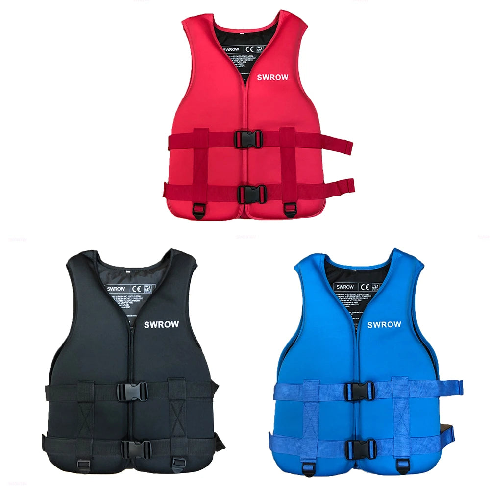 Neoprene Life Jacket for Adults & Children – Buoyancy Vest for Swimming, Boating, Skiing, and Water Sports