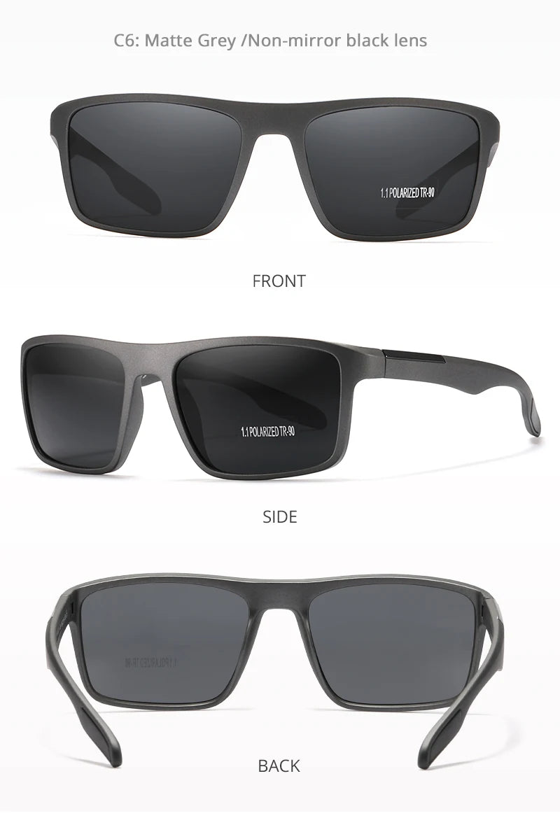 KDEAM Ultra-Light Polarized Sports Sunglasses for Men & Women – TAC 1.1mm Lens, Category 3 Driving Sun Glasses