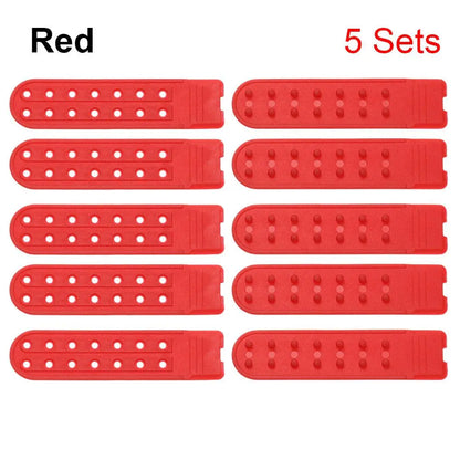 5 Sets Snapback Strap Replacement – 7-Hole Colorful Hat Repair Fastener Buckle Clip Extender for Baseball Caps