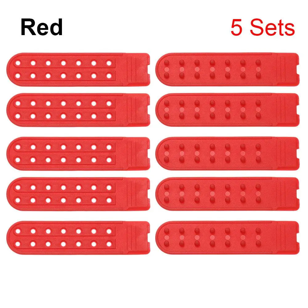 5-Set Snapback Strap Replacement - 7-Hole Adjustable Hat Repair Buckle for Baseball Caps