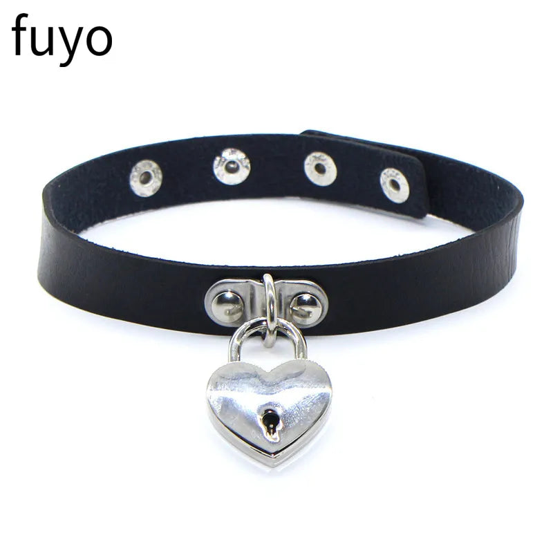 New Spike Choker Necklace – Punk Faux Leather Collar with Big Rivets, Studded Goth Style for Women & Men