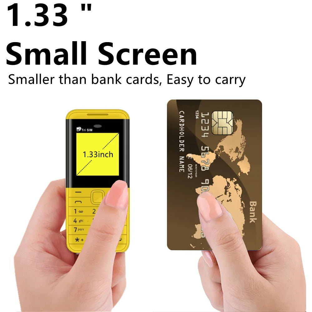 SERVO BM5310 Mini Mobile Phone — 3 SIM, 3-Standby, Auto Call Recorder, Bluetooth, Speed Dial, Magic Voice, 1.3" Display