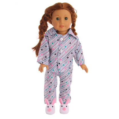 15-Style Doll Pajamas & Nightgowns – Cute Patterns for 18-Inch American & 43cm Born Dolls, Doll Accessories Toy