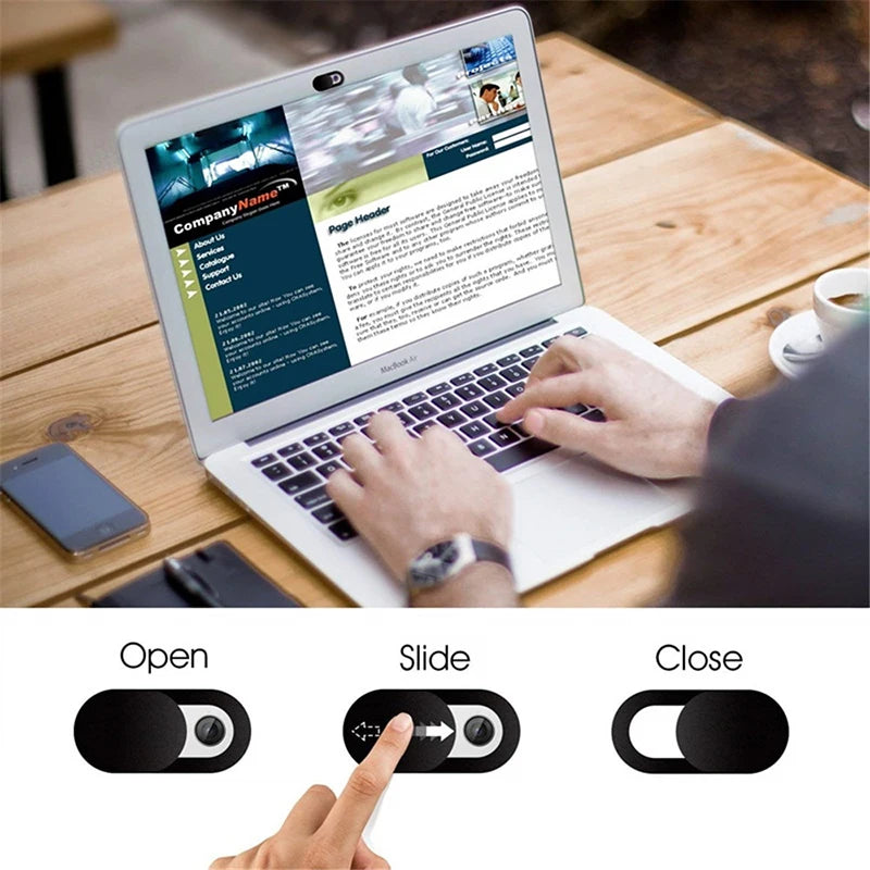 Sliding Webcam Cover - Protect Your Privacy with Laptop Camera Cover Slider for Phone, iPad, PC, Macbook, and Tablet - Anti-spy Lens Privacy Sticker