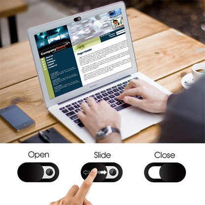 Sliding Webcam Cover - Protect Your Privacy with Laptop Camera Cover Slider for Phone, iPad, PC, Macbook, and Tablet - Anti-spy Lens Privacy Sticker