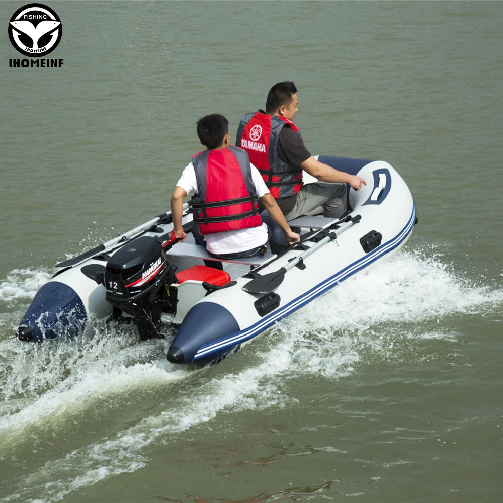 5-6 Person Inflatable Assault Boat – 3.8m PVC Fishing Rowing Boat with Aluminum Floor & Speed Raft Accessories