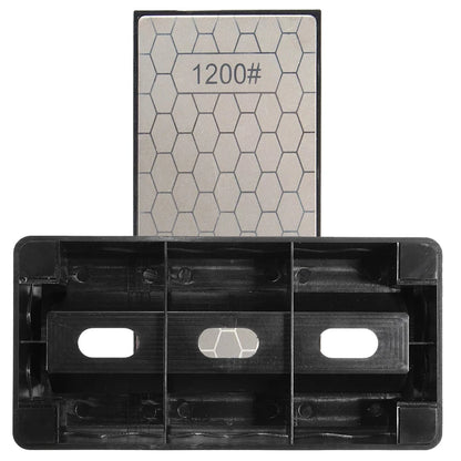Double-Sided Diamond Sharpening Stone – Knife & Chef Whetstone 400/600/1000/1200 Grit Kitchen Sharpener