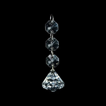 5PC Crystal Acrylic Bead Garland – Clear Chandelier Chain with Hooks for Wedding, Home DIY & Craft Decoration