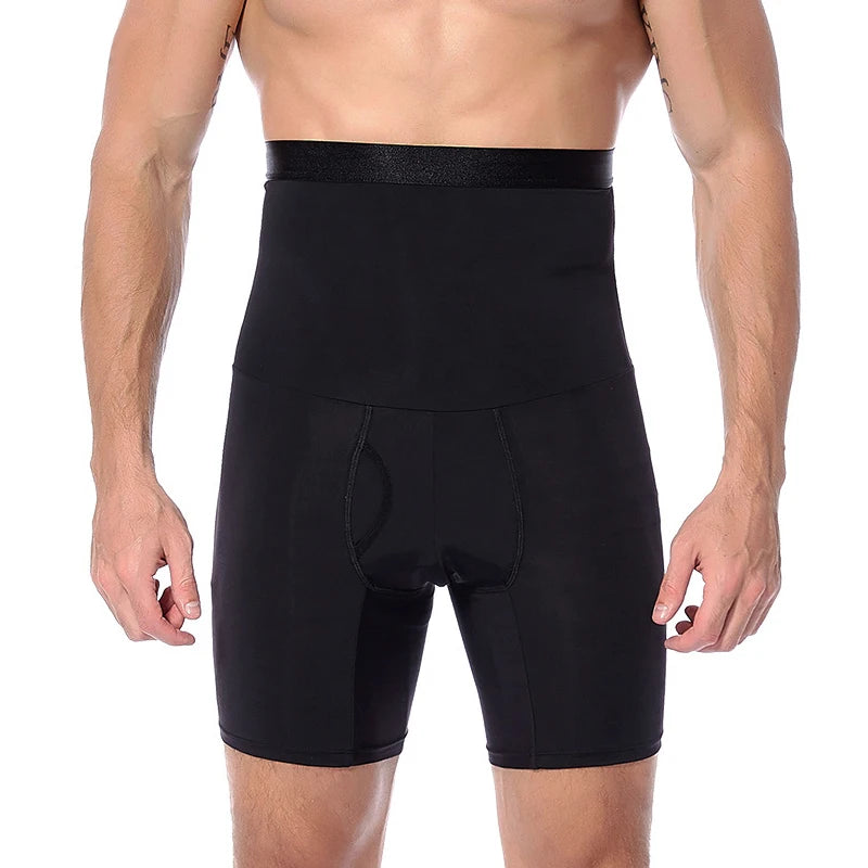 Men's Slimming Waist Trainer - High Waist Compression Body Shaper Underwear for Abdomen and Belly Control Shorts