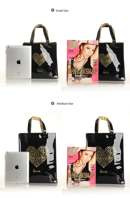 Simple Stylish PVC Reusable Shopping Bag – Luxury Eco-Friendly Waterproof Tote for Summer Beach