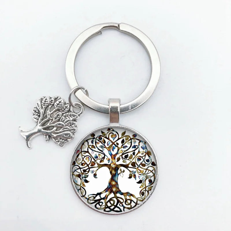 Tree of Life Keychain – Vintage Handmade Fashion Key Ring Jewelry Gift for Men & Women Party & Everyday Use Accessories