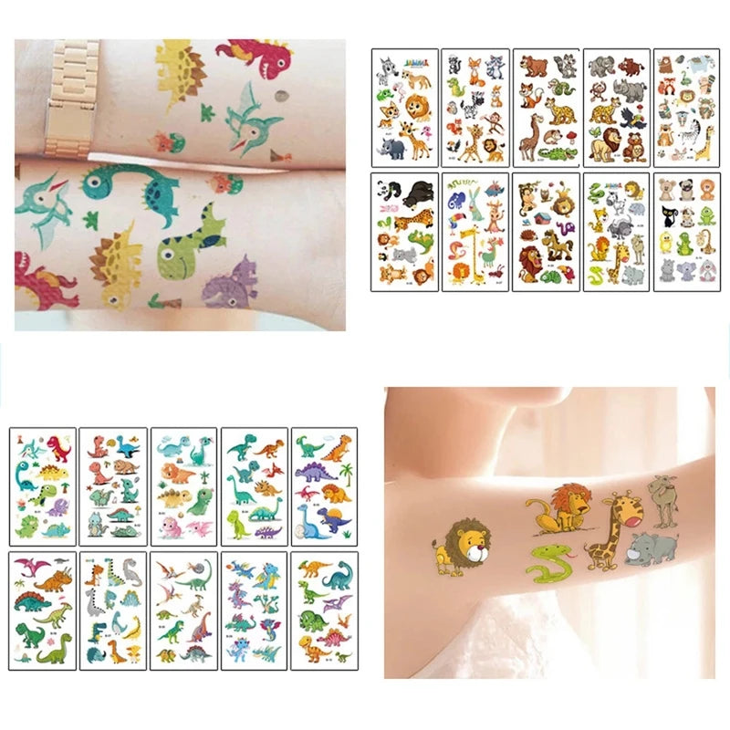 10 Sheets of Cute Cartoon Unicorn Temporary Tattoo Stickers for Kids - Perfect for Baby Showers and Mermaid-themed Parties!