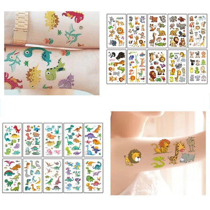 10 Sheets of Cute Cartoon Unicorn Temporary Tattoo Stickers for Kids - Perfect for Baby Showers and Mermaid-themed Parties!
