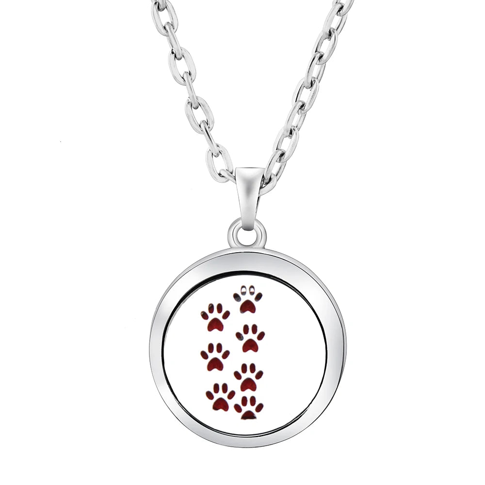 Stainless Steel Tree of Life Aromatherapy Necklace – Essential Oil Diffuser Pendant for Women