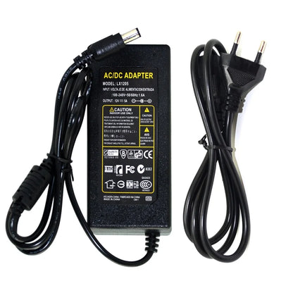 AC to DC 12V Switching Power Supply Adapter - 220V to 12V SMPS Transformer, 1A–10A LED Power Supply