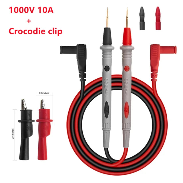 10A/20A 1000V Multimeter Test Leads Probes – Needle Tip Digital Tester Pen Cable for Accurate Electrical Measurement & Diagnostics