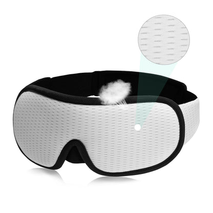 3D Padded Sleep Mask — Soft Eye Shade Blindfold for Blocking Light, Sleeping Aid Eyepatch