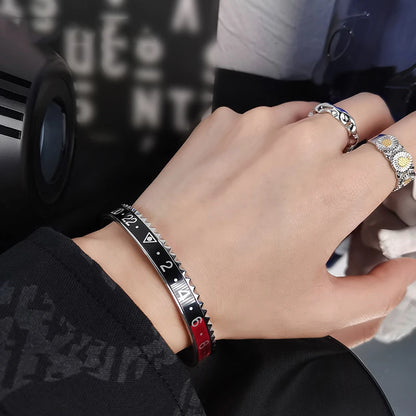 New Stainless Steel Digital Display Bracelet — Fashion Jewelry for Men & Women