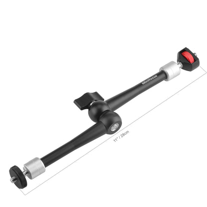 Upgraded 11" Adjustable Friction Articulating Magic Arm for DSLR, Monitor, Flash, LED Video Light, Vlog Cage, Tripod, Gimbal
