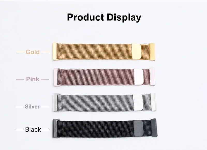 18mm-22mm Metal Watch Strap – Milanese Loop Bracelet for Garmin Vivoactive, Venu, Forerunner & SQ Series