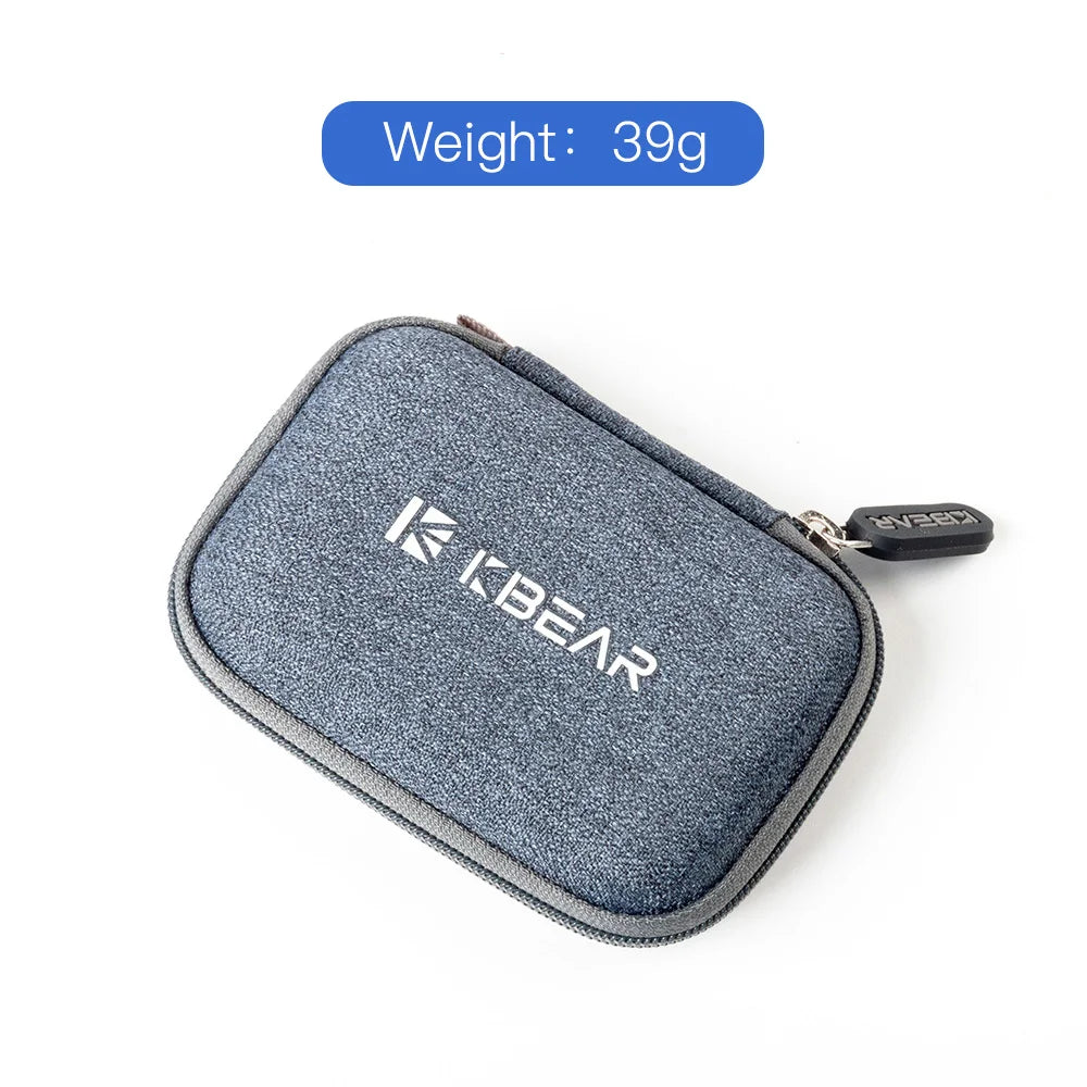 KBEAR High-End Fabric Earphone Case – Portable Storage Bag for TRI I3 Pro Headphones & IEM Accessories