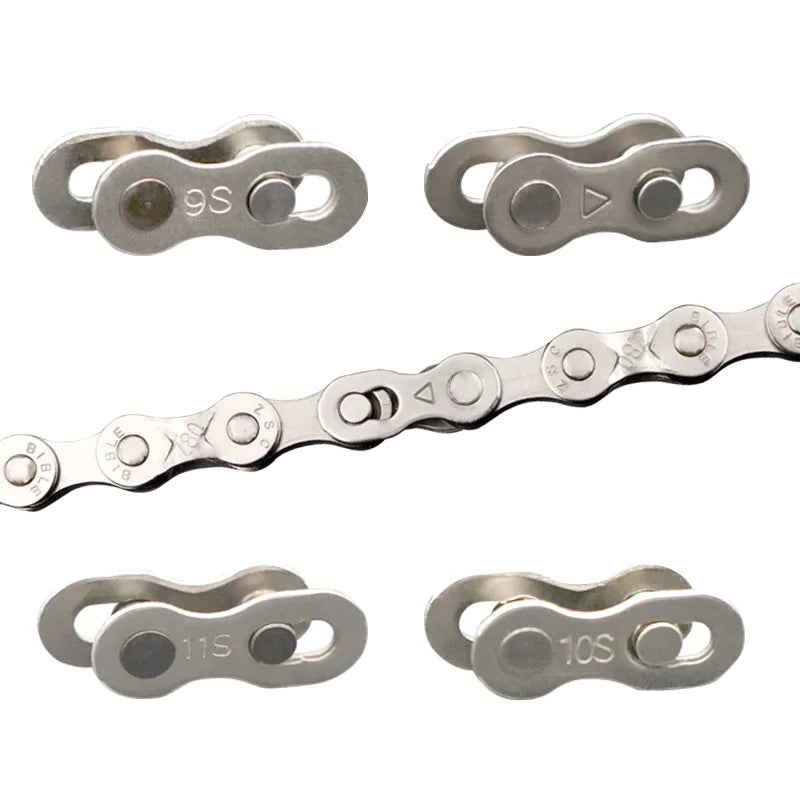 5 Pair Bicycle Chain Link Connectors — Quick Release Master Links for 6–12 Speed MTB Bikes