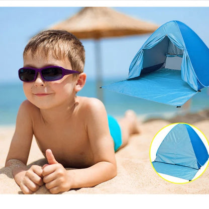 Pop-Up Beach Tent 165×150×110cm – UV Protection, Full Shade, Ultralight & Portable for Family Camping & Travel