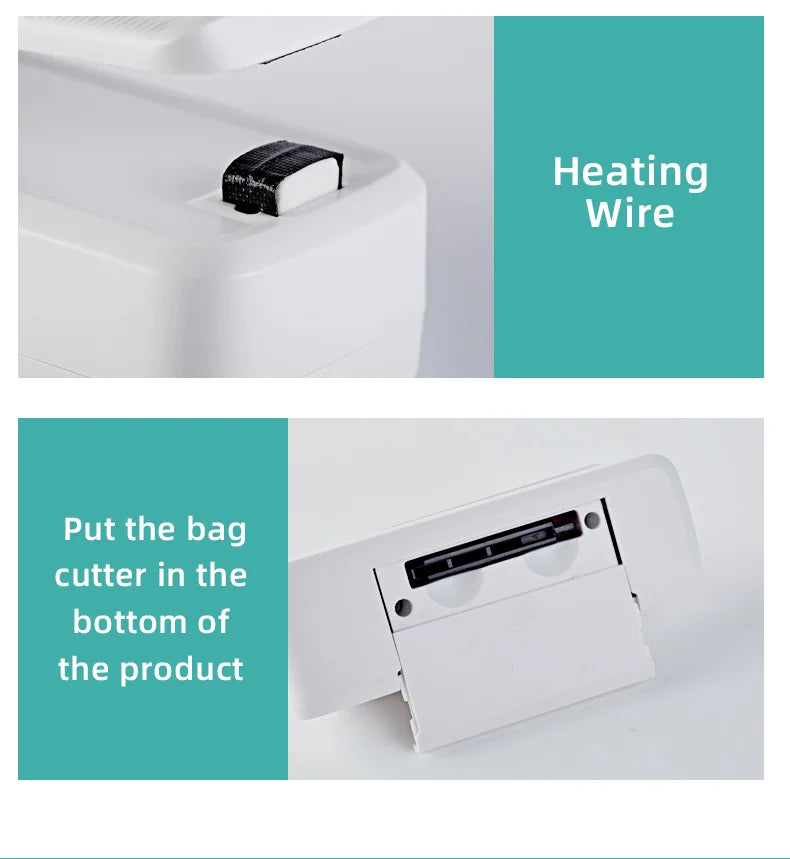 saengQ Mini Portable Bag Sealer – Multi-Function Home Plastic & Snack Storage Sealing Machine