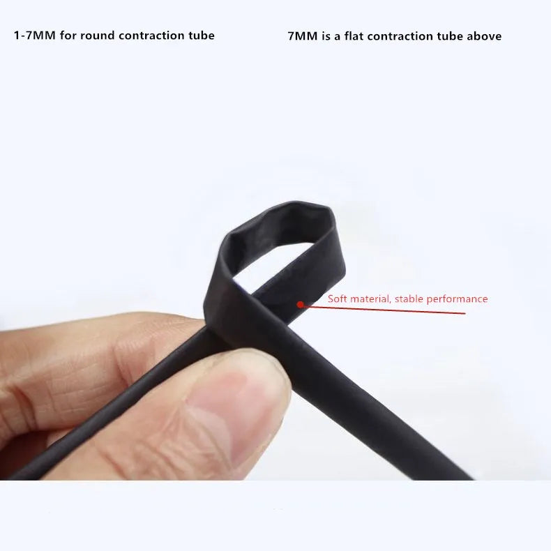 5/1 Meter Black Heat Shrink Tubing - 1mm to 6mm Sizes for Electrical Insulation and Protection