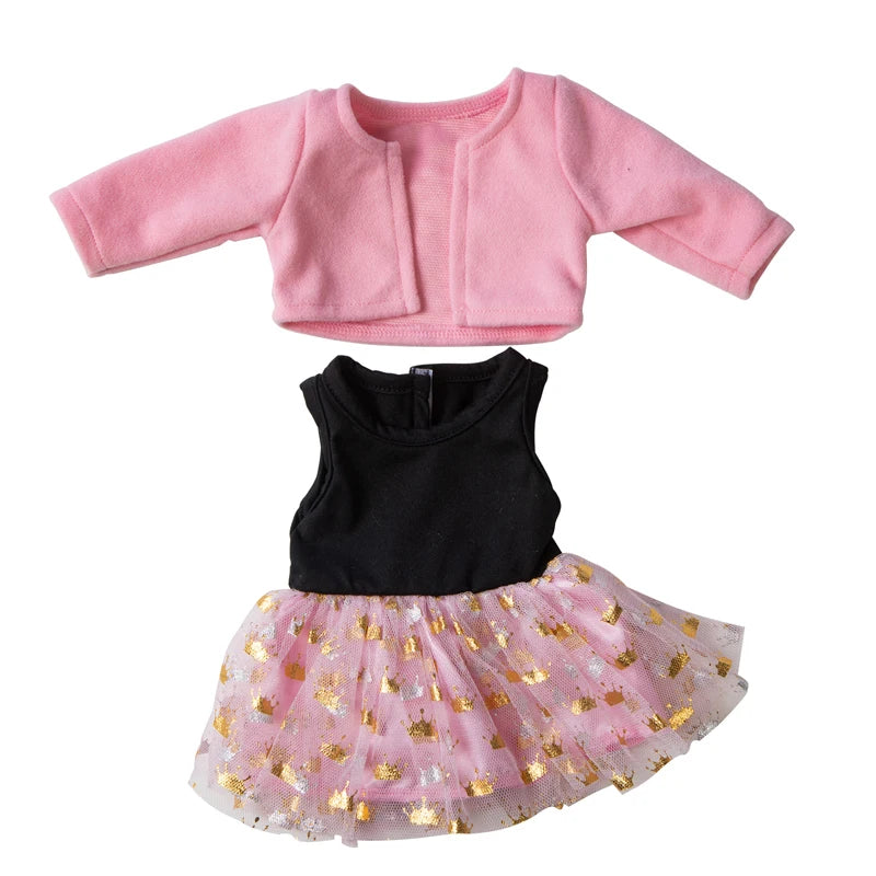 18-Inch Girl Doll Winter Coat — 43cm Baby Doll Jacket Outfit for Dressing