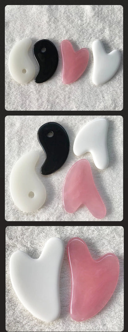 Heart Shape Beeswax Gua Sha Massage Tool – SPA Scraping Face Massager & Acupuncture Guasha Board