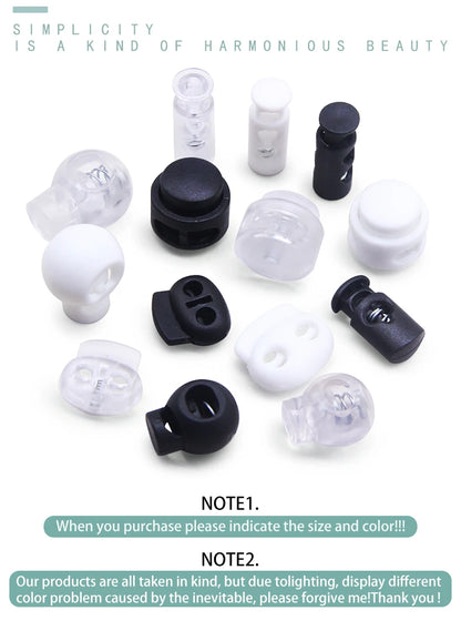 10pcs Plastic Cord Lock Stopper – Black Frost Toggle Clips for Shoelaces, Sportswear & DIY Bag Accessories