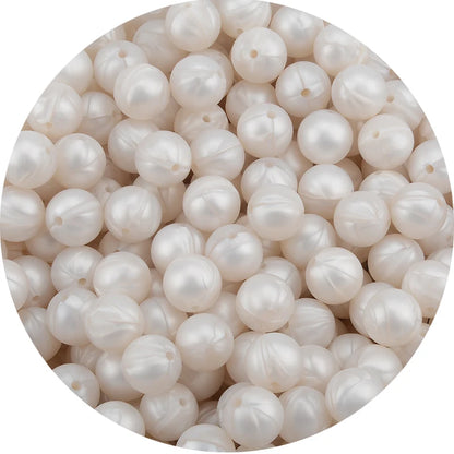 LOFCA Silicone Teething Beads - 20pcs 15mm Round Baby Chew Beads for DIY Teether Toys Infant Accessories