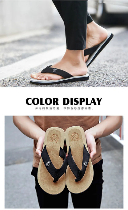 Men's Summer Sandals – High-Quality Anti-Slip Flip Flops, Casual Beach Shoes, Zapatos Hombre Slippers
