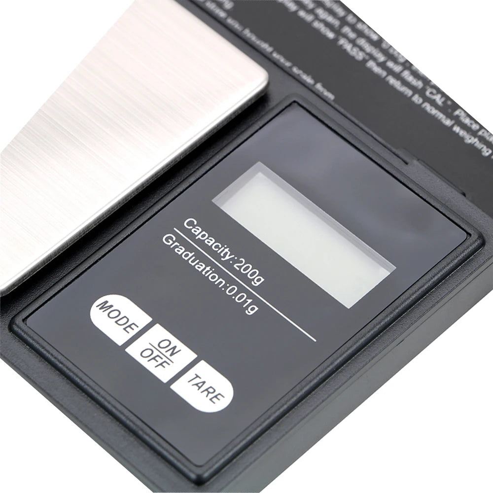 High Accuracy 200G-0.01G Mini Digital Scale for Jewelry & Kitchen | Precise Gram Weight Measurement | LCD Display with Backlight | Electric Pocket Scale (1Pcs)