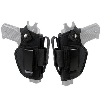 Tactical Universal Gun Holster - Left/Right Hand Waist Concealed Carry for Glock 17/19, Beretta M9, 1911, P226, 9mm Mag Pouch