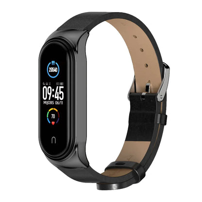 Leather Strap for Xiaomi Mi Band - Stylish Replacement Wristband for Mi Band 10/9/8/7/6/5 Mijobs Design