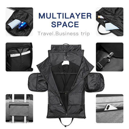 OZUKO Multifunction Men’s Travel Bag – Large Capacity Waterproof Suit Luggage Duffel with Shoe Pocket
