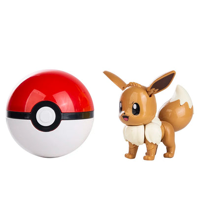 Genuine Pokémon Action Figures Set with Original Box – Pikachu, Charizard, Greninja, Pokéball Deformation Model Toys Gift