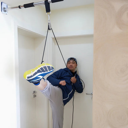Leg Split Stretcher with Pulley - Adjustable Flexibility Trainer for Taekwondo, Kung Fu and Martial Arts