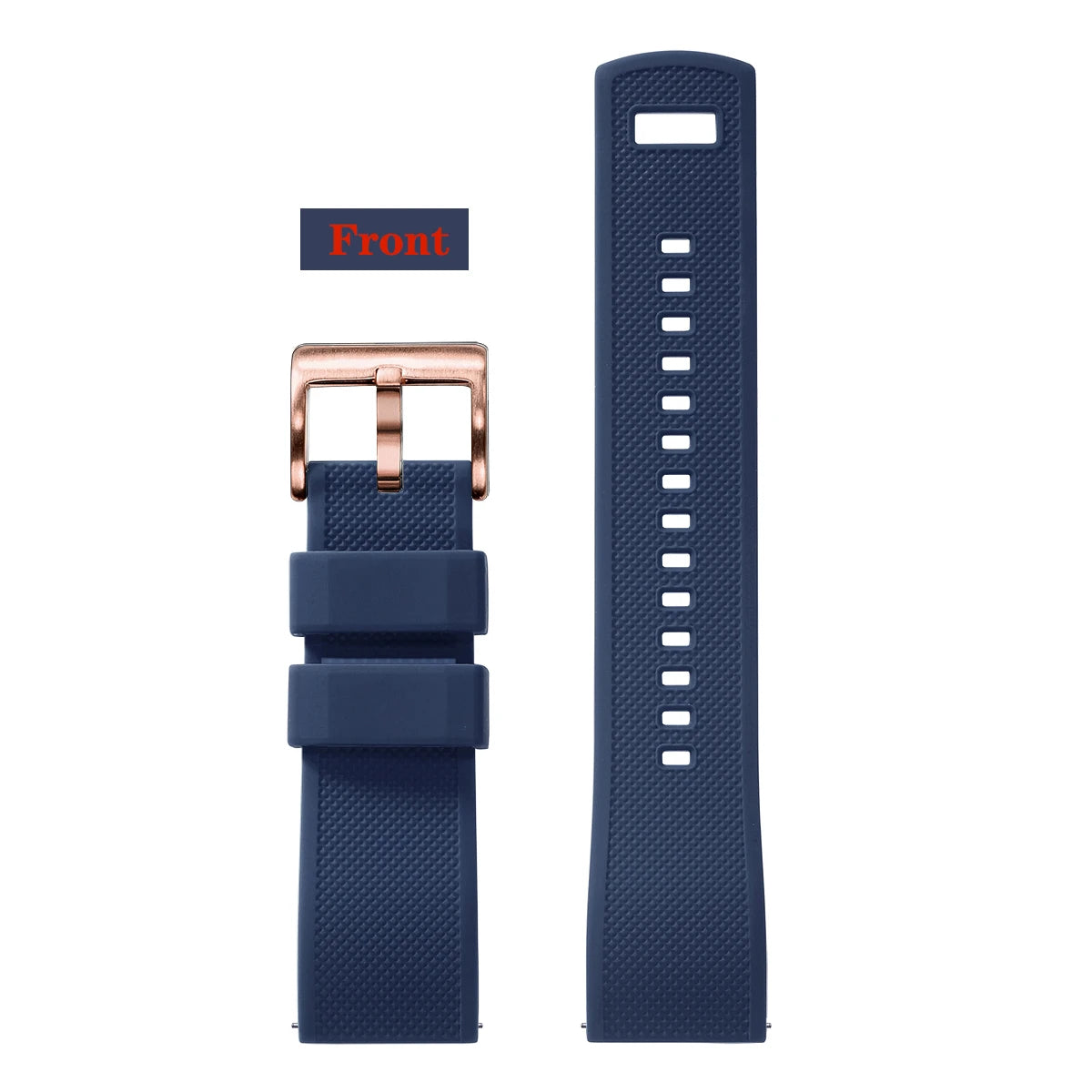 Premium Silicone Watch Band - Quick Release Rubber Replacement Strap for 18mm 20mm 22mm Watches